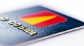 Closeup of Credit Card with Embossed Numbers and Abstract Design Representing Financial Transactions Royalty Free Stock Photo
