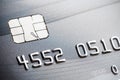 Close up of credit card micro chip Royalty Free Stock Photo