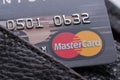 Close up of credit cards , master card Royalty Free Stock Photo