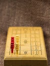 Close-up Cribbage Board Royalty Free Stock Photo
