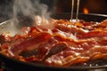 Close up of crispy bacon