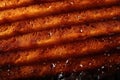 close-up of crispy toasted bread texture Royalty Free Stock Photo