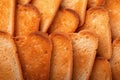 close-up of crispy toasted bread texture Royalty Free Stock Photo
