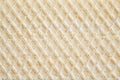 Close-up of a crispy waffle texture, showcasing its golden, grid-like pattern and crunchy surface