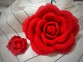 Close up Crochet Rose handmade