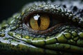 Close up of crocodile animals eyes