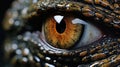 Close up of crocodile animals eyes