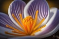 a close-up of a crocus flower, with its individual petals in full bloom