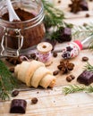 Croissant shaped cookie with spices