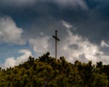 Thy will be done- cross on top of a hill Royalty Free Stock Photo