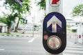 Crossing road sign for pedestrian safety Royalty Free Stock Photo
