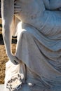 Close up of crown of thorns and Christ`s arm in pieta statue beautiful