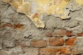 Close up of crumbling wall with layers of peeled paint 5