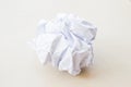 Close-up of crumpled paper ball Royalty Free Stock Photo