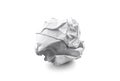 Close-up of crumpled paper ball with shadow Royalty Free Stock Photo
