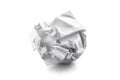 Close-up of crumpled paper ball with shadow Royalty Free Stock Photo