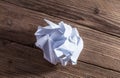 Close-up of crumpled paper ball Royalty Free Stock Photo