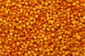 Close-up of crunchy masala boondi Indian namkeen snacks Full-Frame Background.