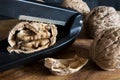 Close Up of a crushed walnuts Royalty Free Stock Photo
