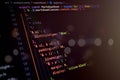 Close-up of CSS-in-JS Markdown styling code with list formatting and layout properties, representing modern frontend UI Royalty Free Stock Photo