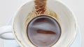 Cup of coffee and coffee fortune Royalty Free Stock Photo