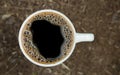 Close-up cup of fresh coffee Royalty Free Stock Photo