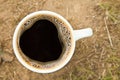 Close-up cup of fresh coffee Royalty Free Stock Photo