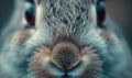 Close-up of a curious bunny's nose twitching Royalty Free Stock Photo