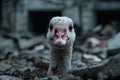 Close-up of a curious white swan
