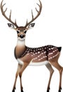 Close-up of a cute cartoon Marsh Deer Icon.