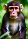 close up of a cute chimpanzee , Ai Generated