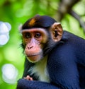 close up of a cute chimpanzee , Ai Generated