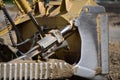 Close up of a D6 bulldozer blade