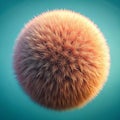 Close-Up 3D Fluffy Textured Ball Royalty Free Stock Photo