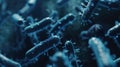 close up of microscopic blue bacteria Royalty Free Stock Photo