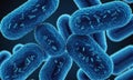 close up of 3d microscopic blue bacteria Royalty Free Stock Photo