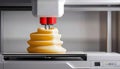 3 d printer creating abstract object Royalty Free Stock Photo