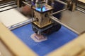 Close Up Of 3D Printer Operating In Design Studio Royalty Free Stock Photo