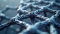 A close-up 3D render of carbon nanotubes forming a lattice structure, showcasing strength and nanoscale engineering Royalty Free Stock Photo