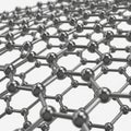 Close-up 3D Render of a Molecular Structure with Metallic Spheres and Rods molecule science Royalty Free Stock Photo