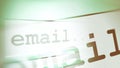 Close-up of 3d rendering email word
