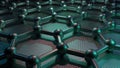 3D rendering of a graphene structure Royalty Free Stock Photo