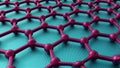 3D rendering of a graphene structure Royalty Free Stock Photo