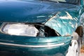 Close-up damaged car