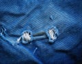 Close Up Damaged Jeans Royalty Free Stock Photo