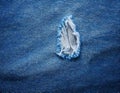 Close Up Damaged Jeans Royalty Free Stock Photo