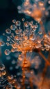 a close up of a dandelion with water drops on it Royalty Free Stock Photo