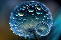 a close up of a dandelion with water droplets Royalty Free Stock Photo