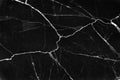 Dark black marble texture with white cracked wave patterns abstract for nature background