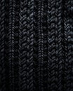 Close-up of Dark Grey Cable Knit Texture Royalty Free Stock Photo